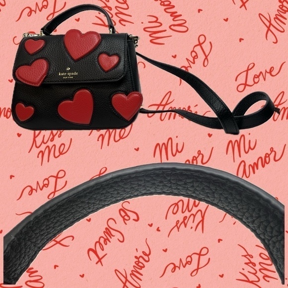 Kate Spade Red Heart Valentine’s Day Alexya Rare Novelty Bag - Picture 9 of 16
